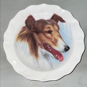 Sanford fine bone china miniature collectors’ plate with collie dog face